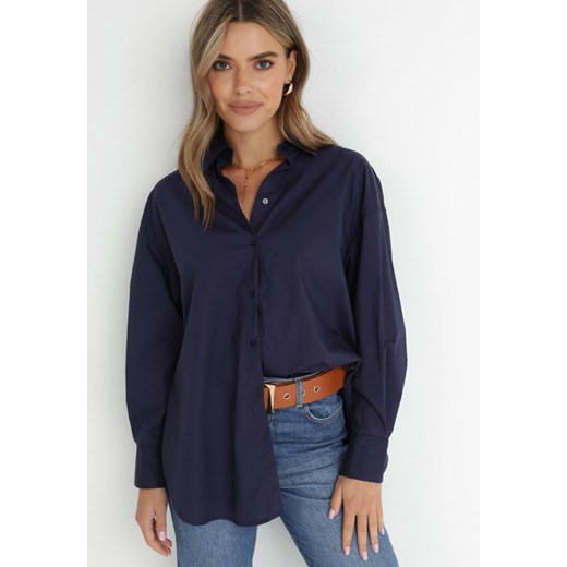 Granatowa Koszula Doriemara ze sklepu Born2be Odzież w kategorii Koszule damskie - zdjęcie 143745430
