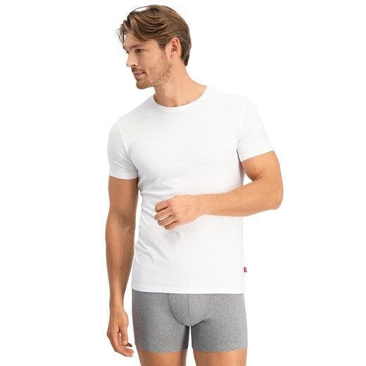 Levis 2-pack bawełnianych t-shirtów męskich 905055001, Kolor biały, Rozmiar S, Levis ze sklepu Intymna w kategorii Podkoszulki męskie - zdjęcie 143752701