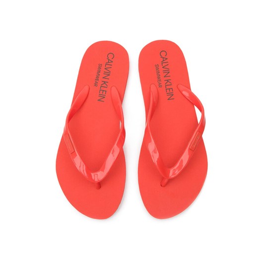 Calvin Klein Swimwear Japonki Ff Sandal KW0KW00395 Czerwony 35_36 okazja MODIVO