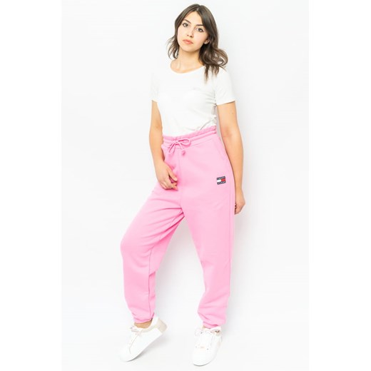 spodnie dresowe damskie tommy jeans dw0dw09740 różowe Tommy Hilfiger XS Royal Shop wyprzedaż
