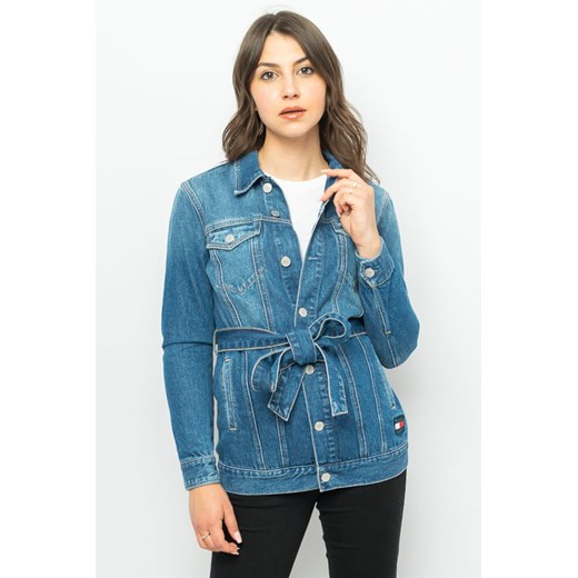 kurtka jeansowa damska tommy jeans dw0dw10474 niebieska ze sklepu Royal Shop w kategorii Kurtki damskie - zdjęcie 143762031
