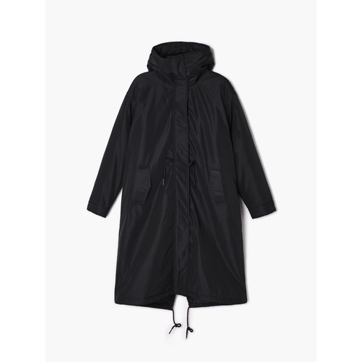 Cropp - Ocieplana parka z kapturem - Czarny Cropp L Cropp