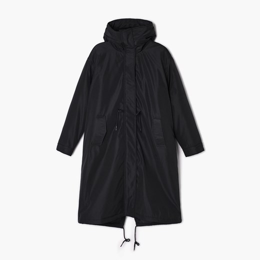 Cropp - Ocieplana parka z kapturem - Czarny Cropp S Cropp