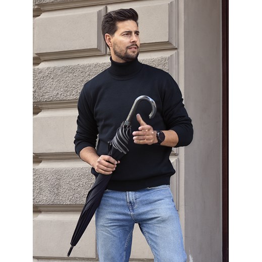 Sweter męski golf Bond - czarny - M ze sklepu Swetry Lasota w kategorii Swetry męskie - zdjęcie 143791874