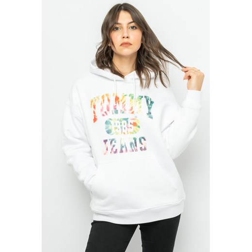 bluza damska tommy jeans dw0dw11830 biała Tommy Hilfiger M okazyjna cena Royal Shop
