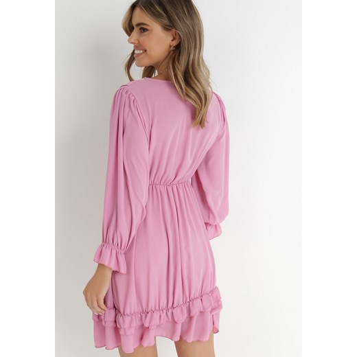 Różowa Sukienka Dorylia M promocyjna cena Born2be Odzież