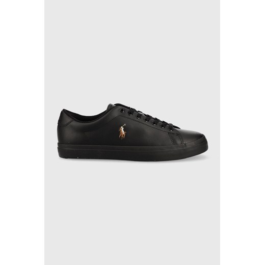 Polo Ralph Lauren sneakersy skórzane Longwood kolor czarny 816884372002 ze sklepu ANSWEAR.com w kategorii Buty sportowe męskie - zdjęcie 143816354