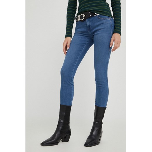 Wrangler jeansy Skinny Daydream damskie medium waist ze sklepu ANSWEAR.com w kategorii Jeansy damskie - zdjęcie 143816383