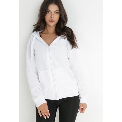 Biała Bluza z Kapturem Sithi ze sklepu Born2be Odzież w kategorii Bluzy damskie - zdjęcie 144100963