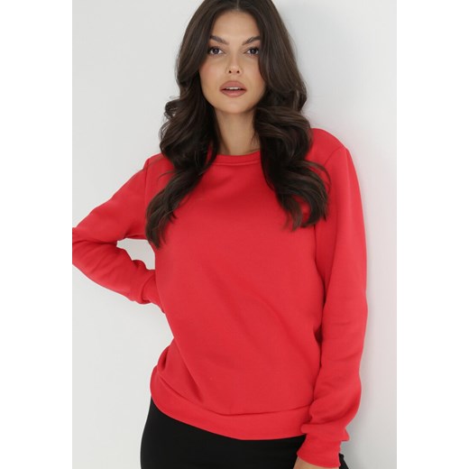 Czerwona Bluza Disphiffo ze sklepu Born2be Odzież w kategorii Bluzy damskie - zdjęcie 144100991