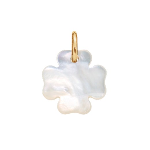 Zawieszka koniczynka z masy perłowej pozłacana 1,5 cm Lilou One size Lilou