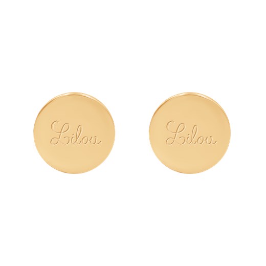 Kolczyki medaliki pozłacane z logo Lilou Lilou One size Lilou 
