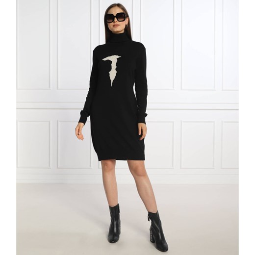 Trussardi Sukienka | z dodatkiem wełny i kaszmiru Trussardi S Gomez Fashion Store