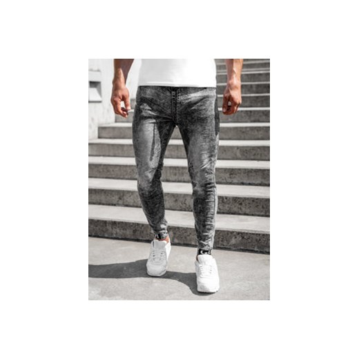 Grafitowe spodnie jeansowe joggery męskie Denley KA1131-6 34/L Denley okazja