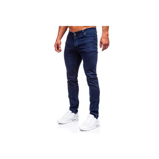 Granatowe spodnie jeansowe męskie slim fit Denley 5054 36/XL promocja Denley
