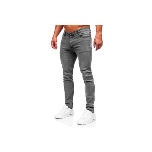 Grafitowe spodnie jeansowe męskie slim fit Denley 6597 34/L Denley okazyjna cena