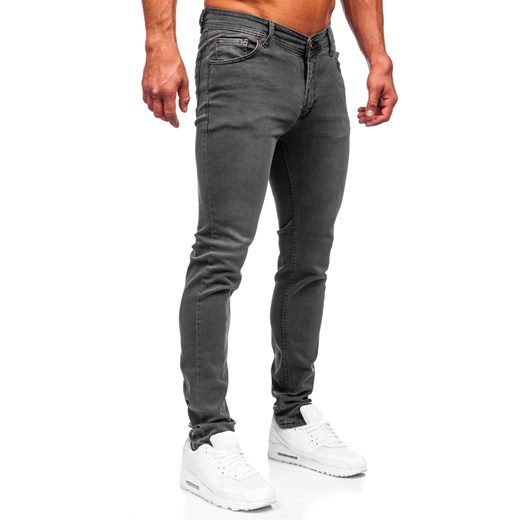 Grafitowe spodnie jeansowe męskie slim fit Denley 6220 36/XL wyprzedaż Denley