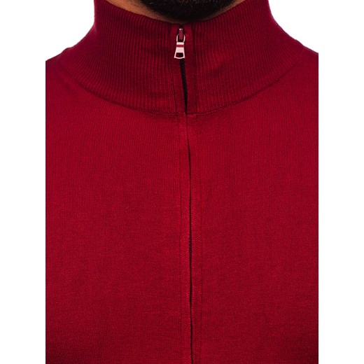Bordowy sweter męski rozpinany Denley MM6004 S okazyjna cena Denley