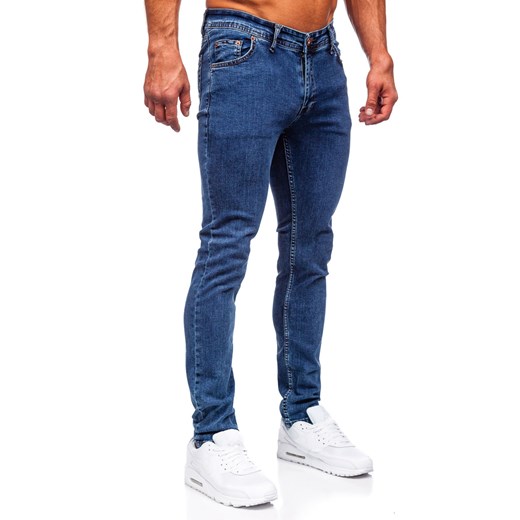 Granatowe spodnie jeansowe męskie slim fit Denley DP52 31/M okazja Denley