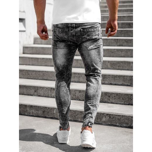 Grafitowe spodnie jeansowe joggery męskie Denley KA1131-6 31/M Denley okazja