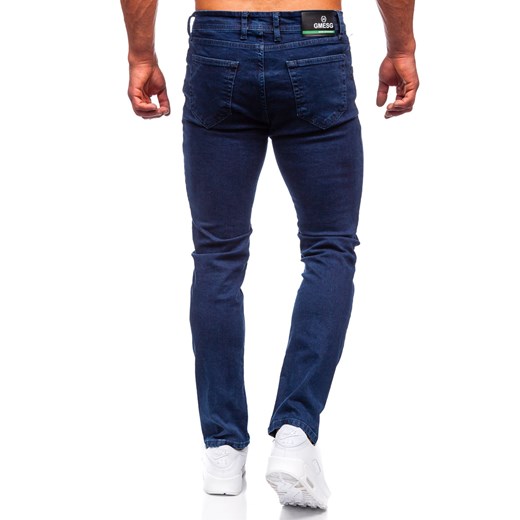 Granatowe spodnie jeansowe męskie slim fit Denley 5066 36/XL Denley wyprzedaż