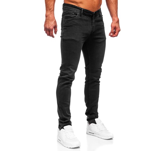 Czarne spodnie jeansowe męskie slim fit Denley 6693S 32/M wyprzedaż Denley