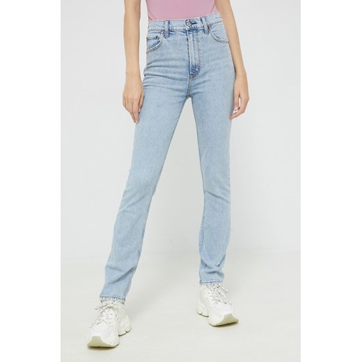 Abercrombie &amp; Fitch jeansy damskie high waist ze sklepu ANSWEAR.com w kategorii Jeansy damskie - zdjęcie 144273860