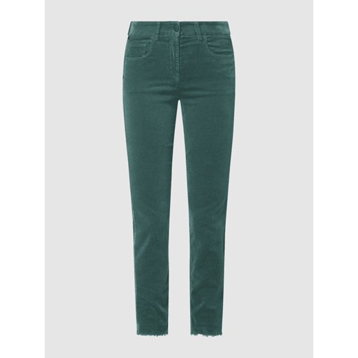 Spodnie z aksamitu o kroju skinny fit z dodatkiem modalu ze sklepu Peek&Cloppenburg  w kategorii Spodnie damskie - zdjęcie 144278762