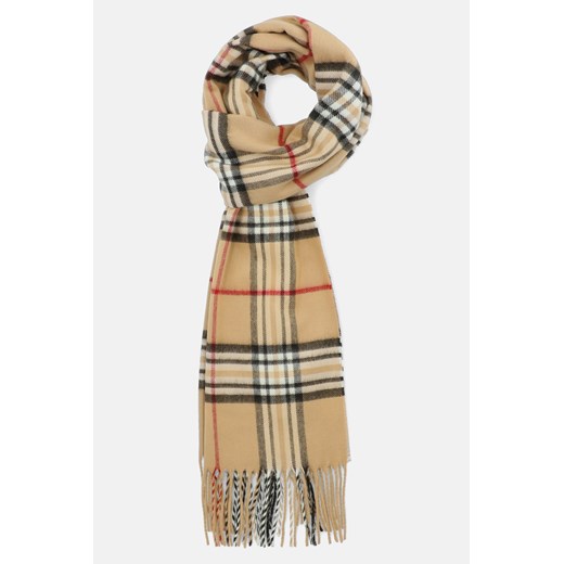 Szal Camel w Kratę Tartan Unisex Lancerto Lancerto S.A.