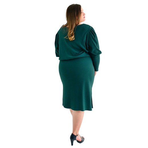 Sukienka Fokus midi z długim rękawem 