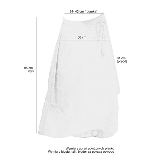 Beżowo- biała kilkuwarstwowa spódnica moodify-pl bialy design