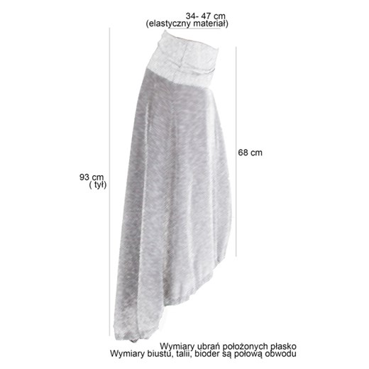 Ciemnoszara spódnica ze ściągaczem moodify-pl bialy design