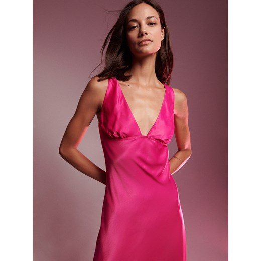 Reserved - Satynowa sukienka - Różowy Reserved XS Reserved