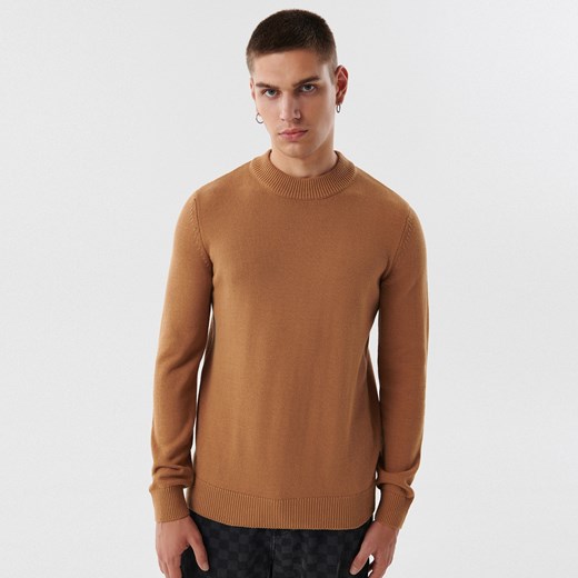 Cropp - Sweter z półgolfem - Beżowy Cropp XXL Cropp