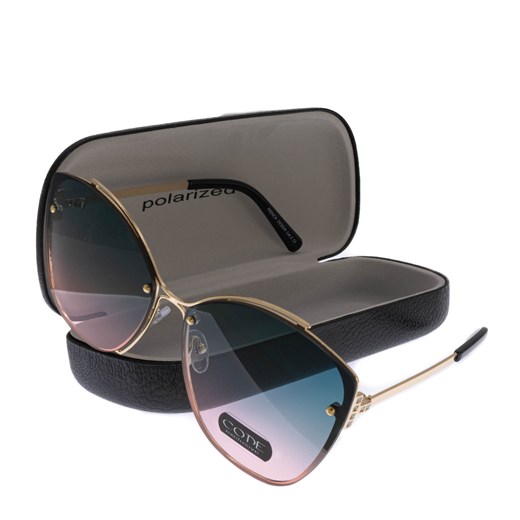 Okulary damskie przeciwsłoneczne CODE ze sklepu JK-Collection w kategorii Okulary przeciwsłoneczne damskie - zdjęcie 144449403