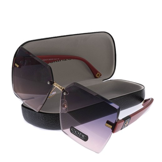 Okulary damskie przeciwsłoneczne CODE ze sklepu JK-Collection w kategorii Okulary przeciwsłoneczne damskie - zdjęcie 144504283