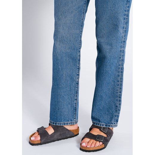 Klapki damskie szare Birkenstock Arizona VL SFB Velvet Gray 40 Sneaker Peeker