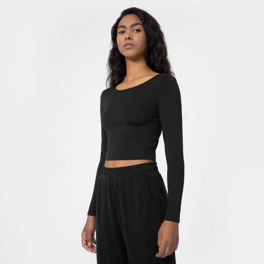 Damski longsleeve do jogi crop top 4FH4Z22-TSDL019 L okazja Sportstylestory.com