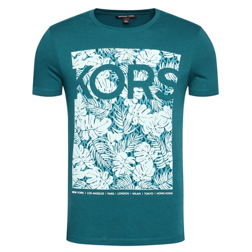 MICHAEL Michael Kors T-Shirt Logo CU05JJTFV4 Zielony Regular Fit Michael Michael Kors M okazja MODIVO