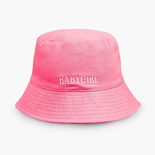 Cropp - Kapelusz bucket hat z haftem - Różowy Cropp Uniwersalny promocyjna cena Cropp