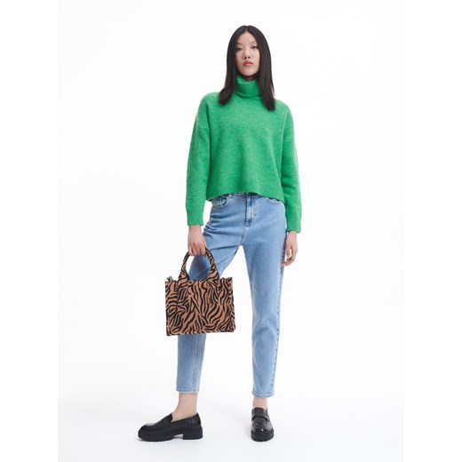Reserved - Sweter z golfem - Zielony Reserved L Reserved