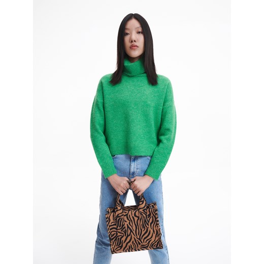 Reserved - Sweter z golfem - Zielony Reserved M Reserved