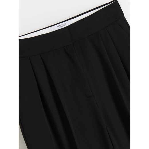 Reserved - Spodnie z wiskozą - Czarny Reserved M Reserved