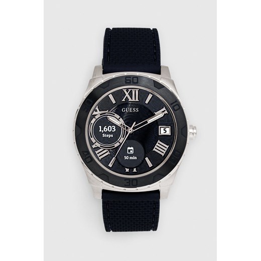 Guess smartwatch męski kolor czarny ze sklepu ANSWEAR.com w kategorii Zegarki - zdjęcie 144605644