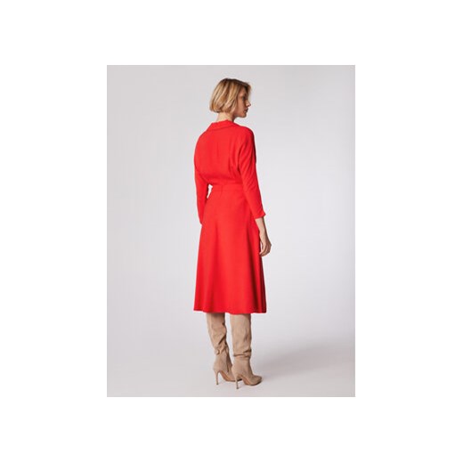 Simple Sukienka codzienna SUD517-02 Czerwony Regular Fit Simple 36 Modivo_marki_wlasne