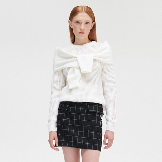 Cropp - Dzianinowy sweter - Biały Cropp S Cropp