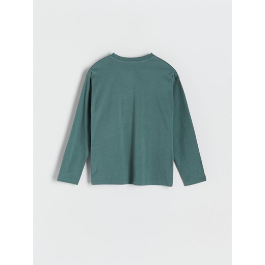 Reserved - Longsleeve z nadrukiem - Turquoise Reserved 164 (13 lat) Reserved