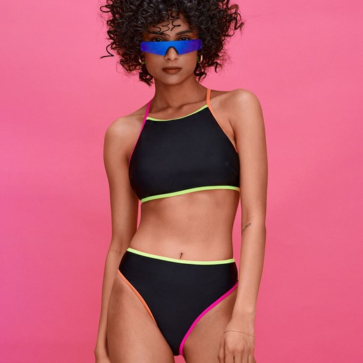 Cropp - Sportowy strój kąpielowy - Czarny Cropp L okazja Cropp