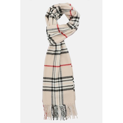 Szal Jasnobeżowy w Kratę Tartan Unisex ze sklepu Lancerto S.A. w kategorii Dodatki męskie - zdjęcie 144652810