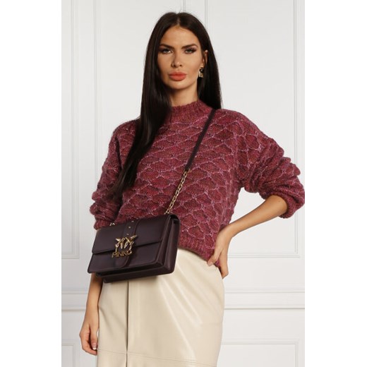 Pinko Skórzana torebka na ramię LOVE CLASSIC ICON 16 CL Pinko Uniwersalny Gomez Fashion Store